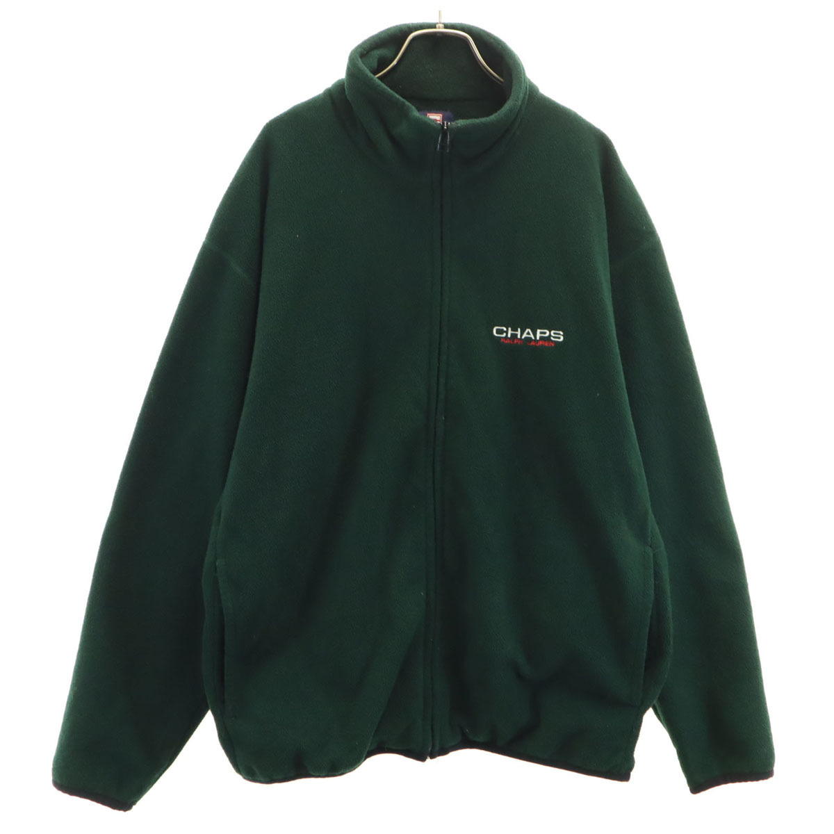 CHAPS RALPH LAUREN チャップスラルフローレン フリースジャケット L 深緑 メンズ拍卖