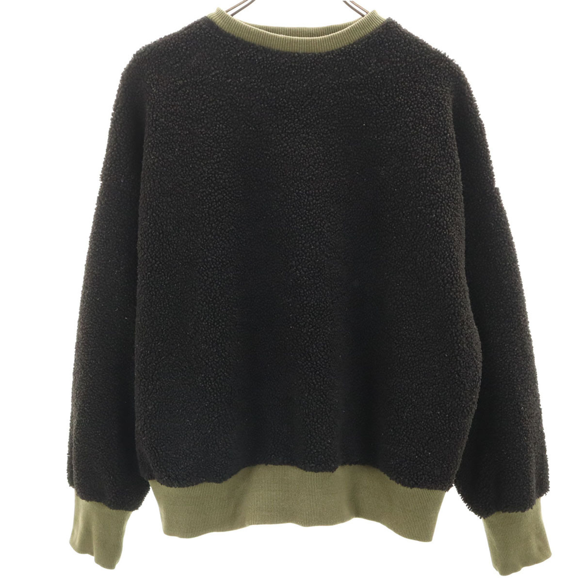 URBAN RESEARCH アーバンリサーチ 長袖 ボアフリース トレーナー FREE ブラック プルオーバー メンズ拍卖