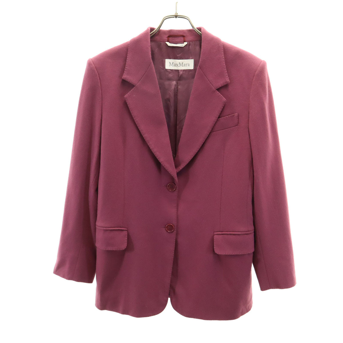 MAX MARA マックスマーラ ウール カシミヤブレンド テーラードジャケット 40 パープル系 レディース拍卖