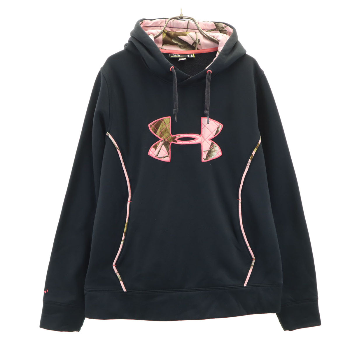 UNDER ARMOUR アンダーアーマー 長袖 パーカー LG ブラック 裏起毛 レディース拍卖