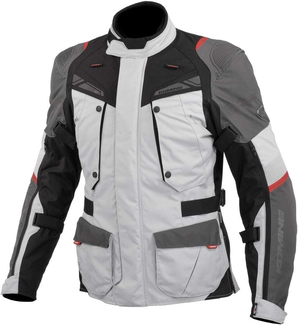 コミネ(KOMINE) フルイヤーアドベンチャージャケット ライトグレー/ブラック JK-609 Sサイズ 定価42,900円拍卖