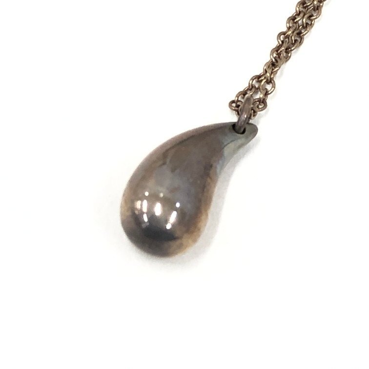 Tiffany & Co. ティファニー SV925 ティアドロップ ネックレス 総重量3.24g 保管袋付き【DJBD4030】拍卖