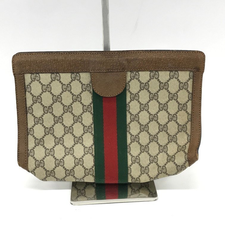 GUCCI グッチ セカンドバッグ クラッチバッグ オールドグッチ GGスプリーム シェリーライン 422-39-012【DJBDE084】拍卖