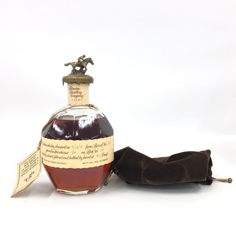 Blanton ブラントン シングルバレル バーボンウイスキー 750ml 46.5% 未開栓 国外酒 巾着つき 【DJBE0009】拍卖