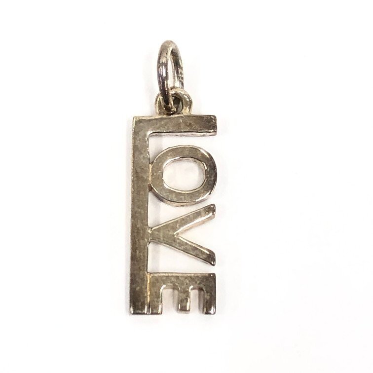 TIFFANY&Co. ティファニー LOVE ラブ チャーム 925 総重量1.29g 保存袋つき【DJBE2059】拍卖