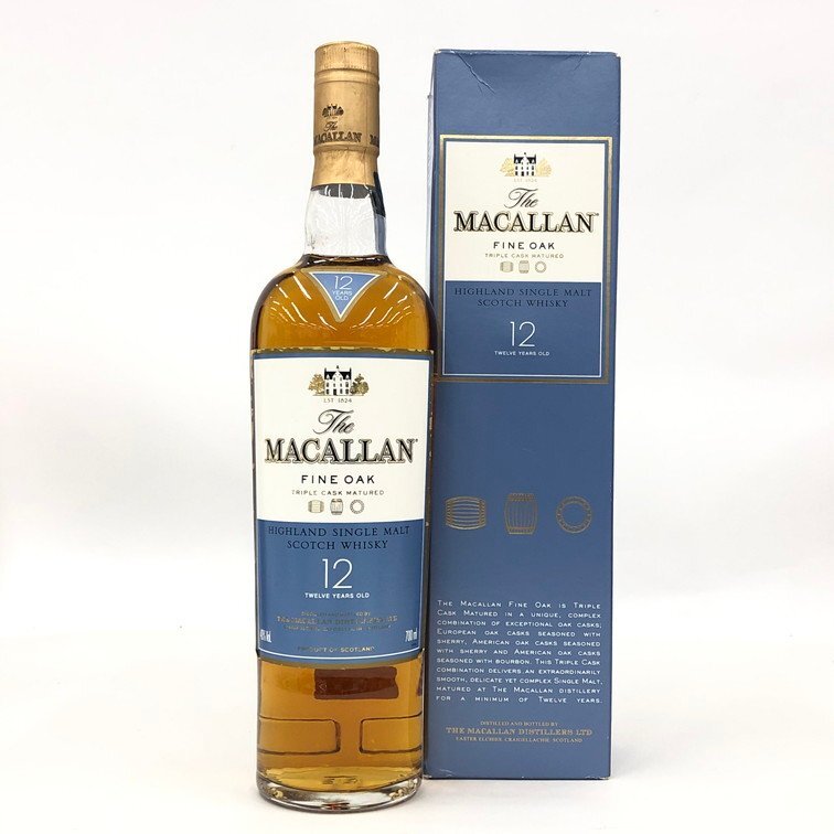 The MACALLAN ザ・マッカラン スコッチウイスキー 12年 700ml 40% 箱あり 未開栓 国外酒【DKAA0008】拍卖
