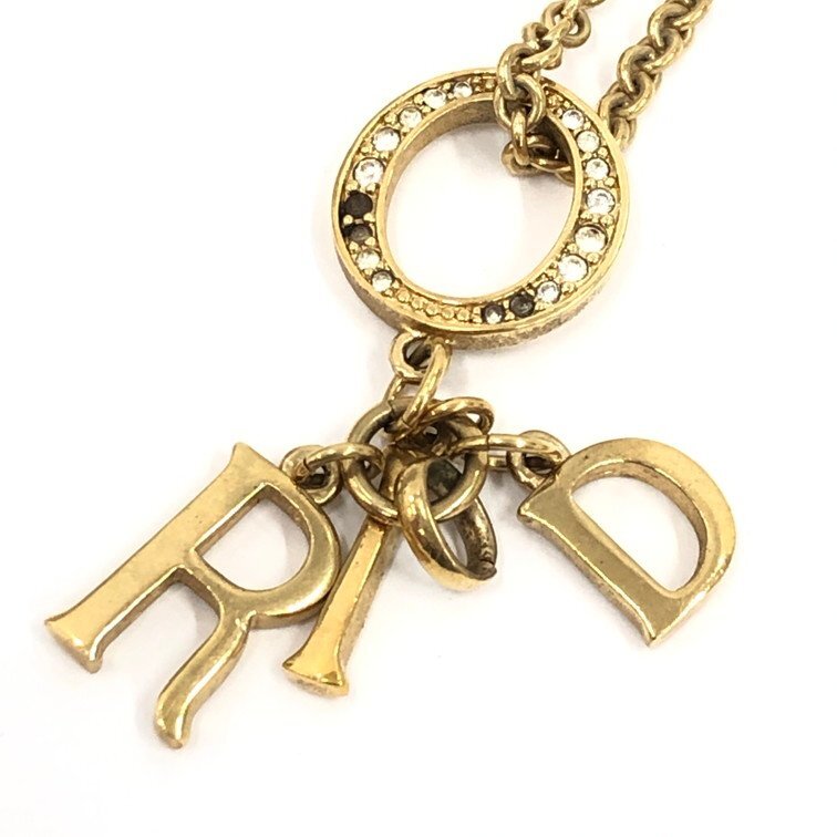Christian Dior クリスチャンディオール アクセサリー ネックレス DIORロゴ ラインストーン【DKAB1002】拍卖