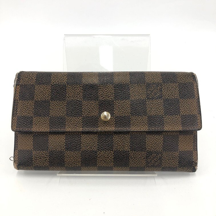 Louis Vuitton ルイヴィトン 長財布 ダミエ ポルトフォイユインターナショナル N61217/TH40039【DKAA7004】拍卖