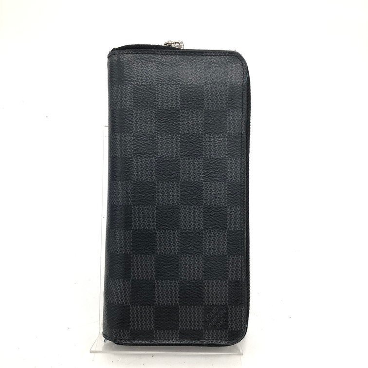 LOUIS VUITTON ルイヴィトン ダミエライン グラフィット ジッピーウォレット ヴェルティカル 財布 N63095/GI2128【DKAB4067】拍卖