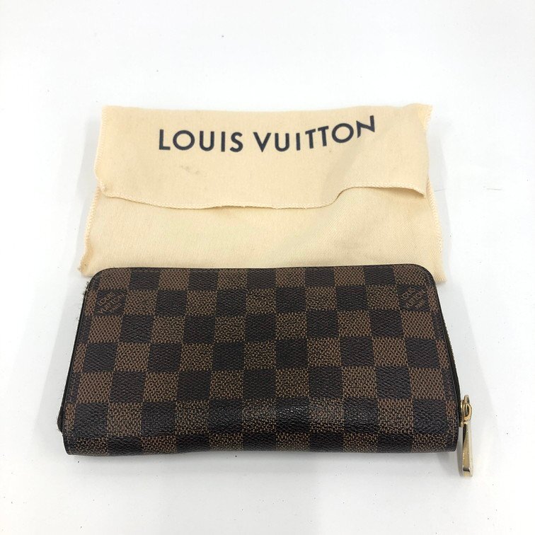 Louis Vuitton ルイヴィトン 長財布 ダミエ ジッピーウォレット N60015/CA2151【DKAA7008】拍卖