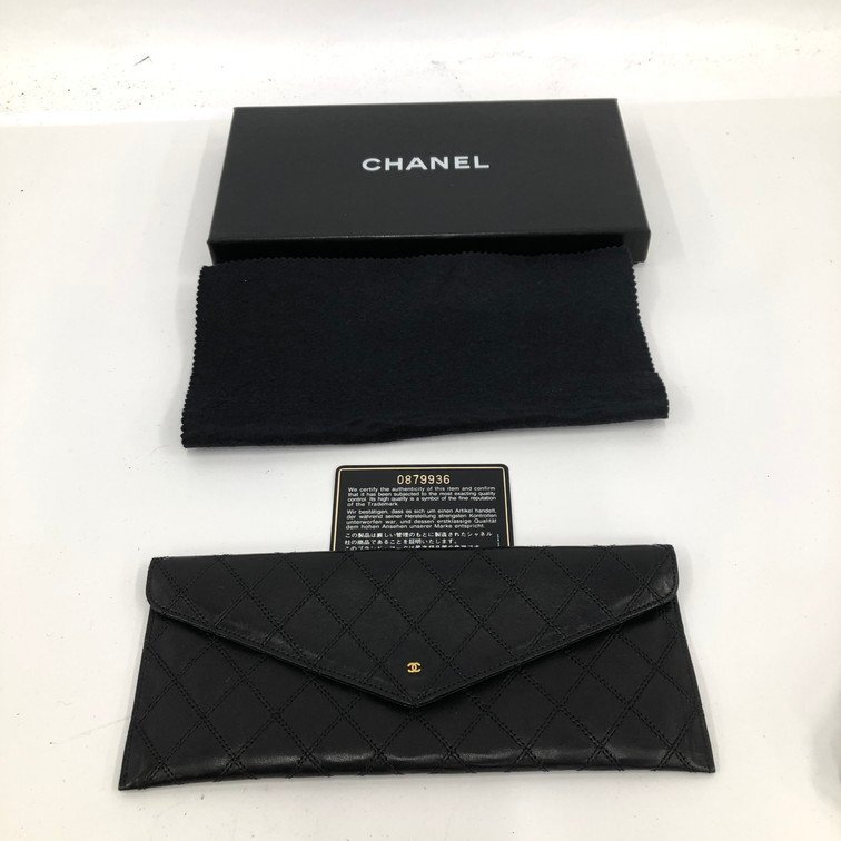 CHANEL シャネル 札入れ 0879936 箱・ギャランティーカード付き【DKAB4016】拍卖