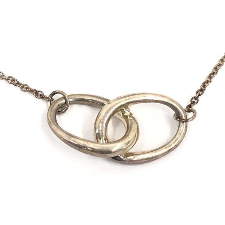 TIFFANY&Co. ティファニー アクセサリー ネックレス ダブルループ 925 総重量2.59g 保存袋付き【DKAB1029】拍卖
