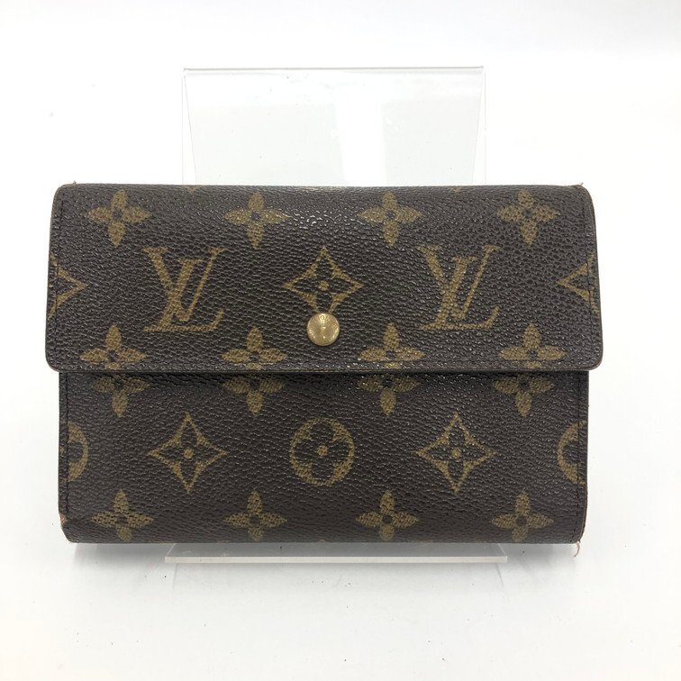 Louis Vuitton ルイヴィトン 財布 モノグラム ポルトトレゾールエテュイシェキエ M61200/SP0072【DKAA7029】拍卖