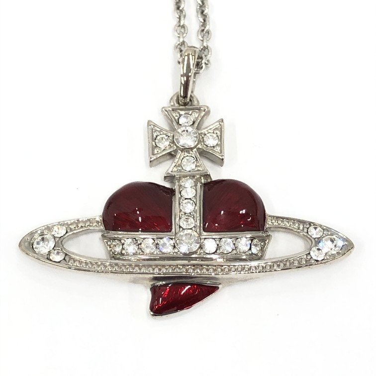 VivienneWestwood ヴィヴィアンウエストウッド ディアマンテ ハートペンダント ネックレス 箱つき【DKAC2046】拍卖