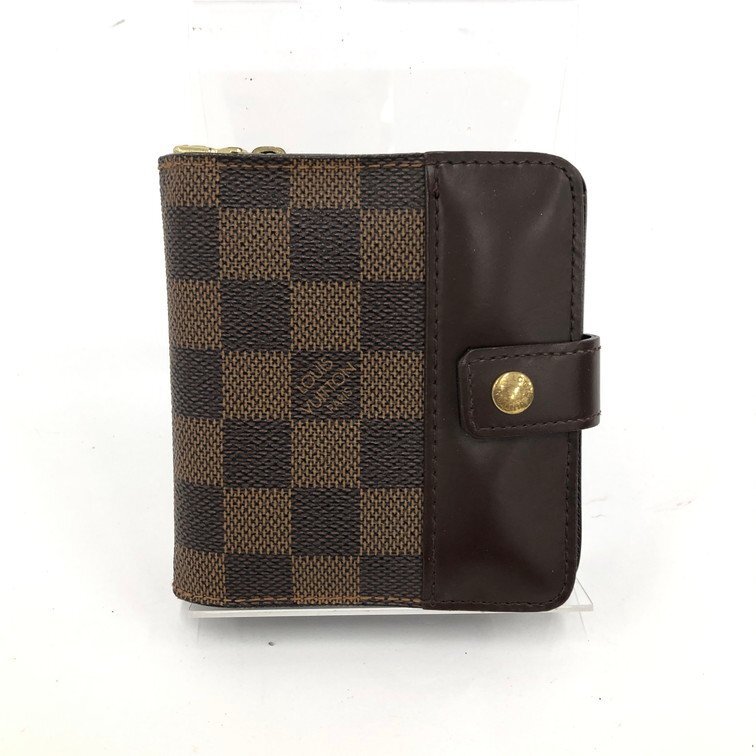 Louis Vuitton ルイヴィトン 二つ折り財布 ダミエ コンパクトジップ N61668/CA0074【DKAB7065】拍卖