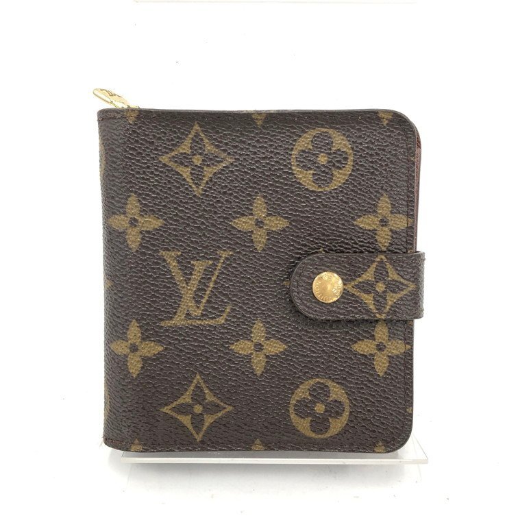 Louis Vuitton ルイヴィトン 二つ折り財布 モノグラム コンパクトジップ M61667/CA0075【DKAB7052】拍卖