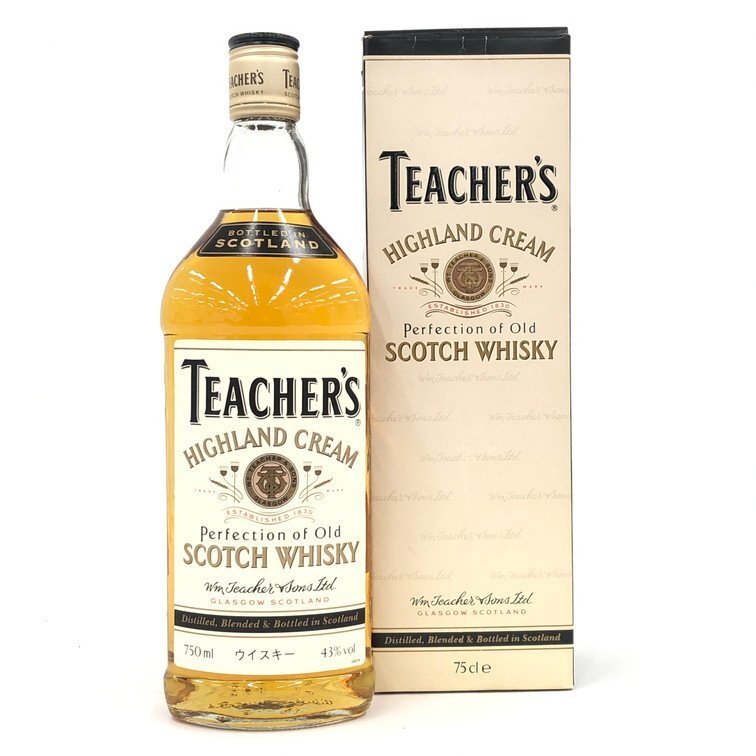 TEACHER'S ティーチャーズ HIGHLAND CREAM スコッチ 750ml 43% 箱付き 未開栓 国外酒【DKAC0052】拍卖
