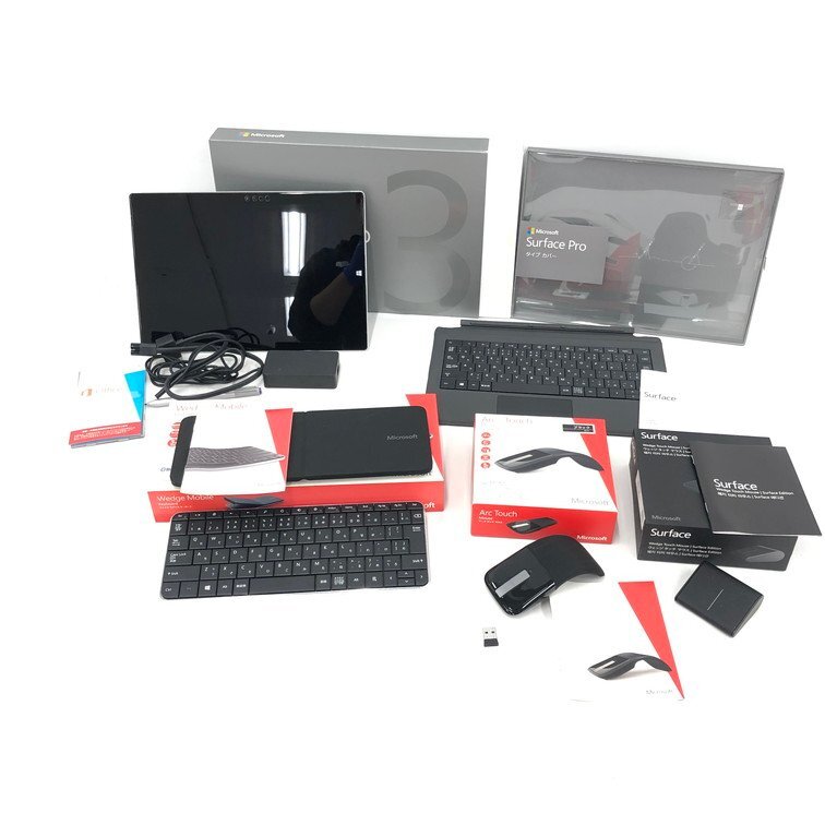 Microsoft Surface Pro 3 Windows10Pro Core i7 8GB 256GB SSD 初期化済 付属品付き【DKAC8036】拍卖