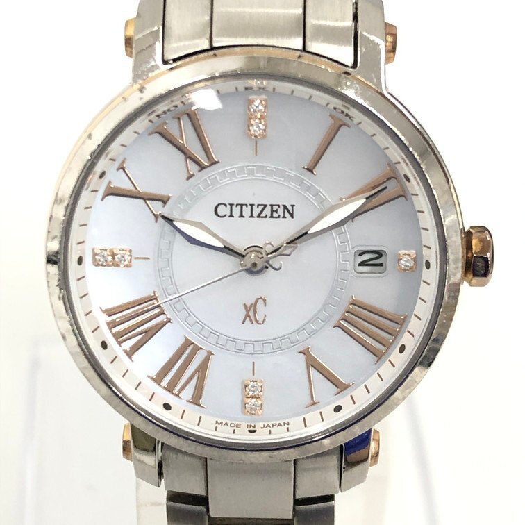 CITIZEN シチズン XC エコドライブ 稼働 H010-T014194/141010006 箱・コマ付き【DKAC5010】拍卖