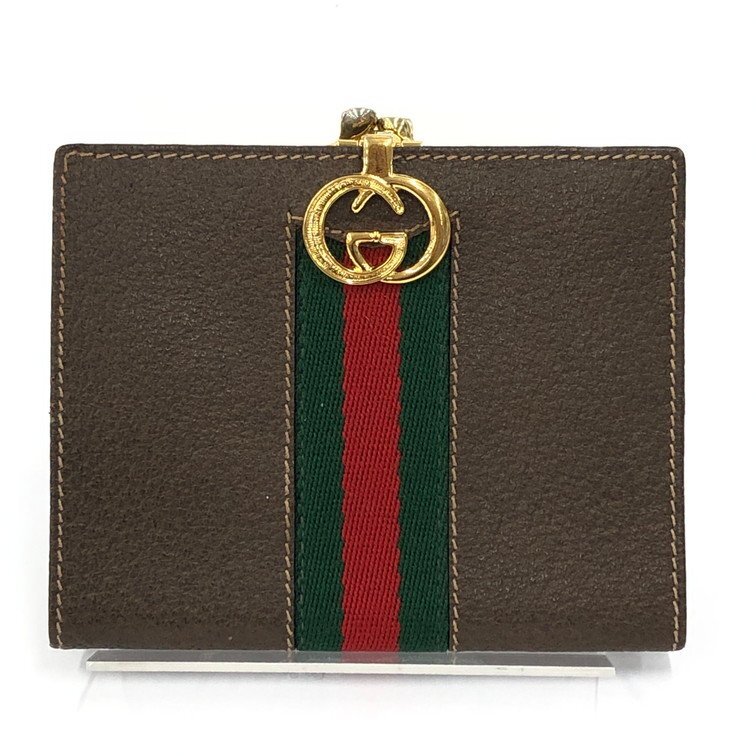GUCCI グッチ オールド シェリーライン がま口 二つ折り財布 035.904.0900【DKAD8002】拍卖