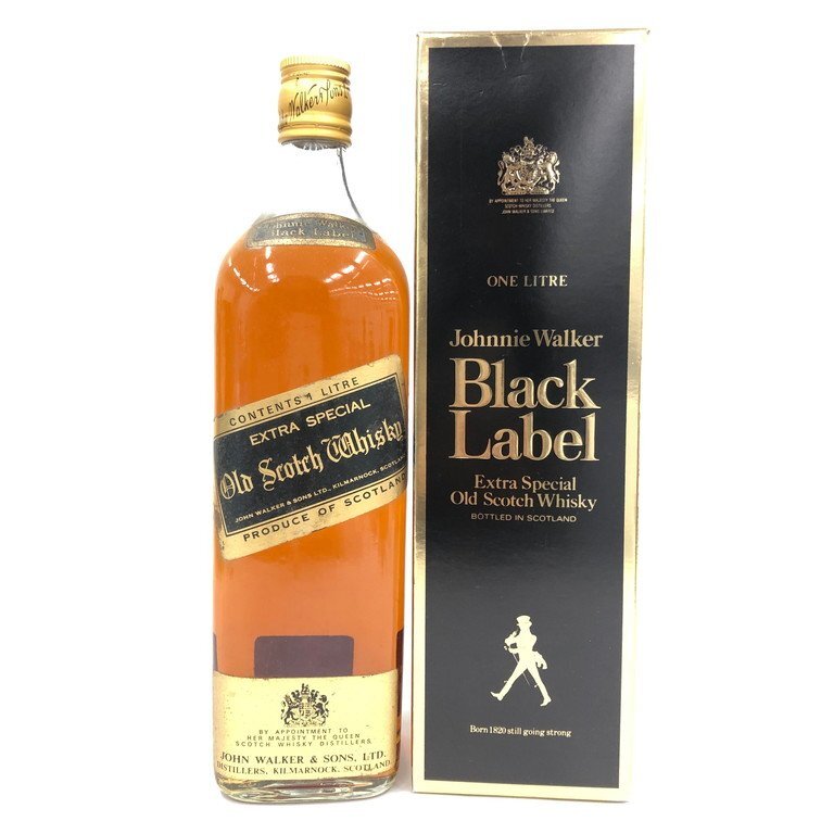 Johnnie Walker ジョニーウォーカー スコッチウイスキー ブラックラベル 容量・度数記載なし 未開栓 国外酒 箱つき【DKAD2022】拍卖