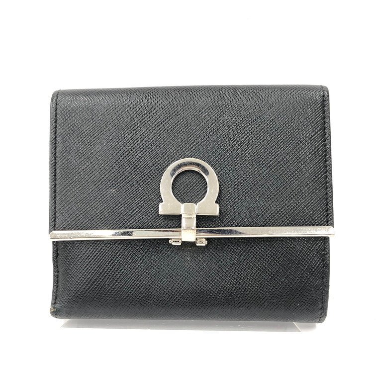 Ferragamo フェラガモ ガンチーニ 折り財布 AO 224639【DKAD9029】拍卖