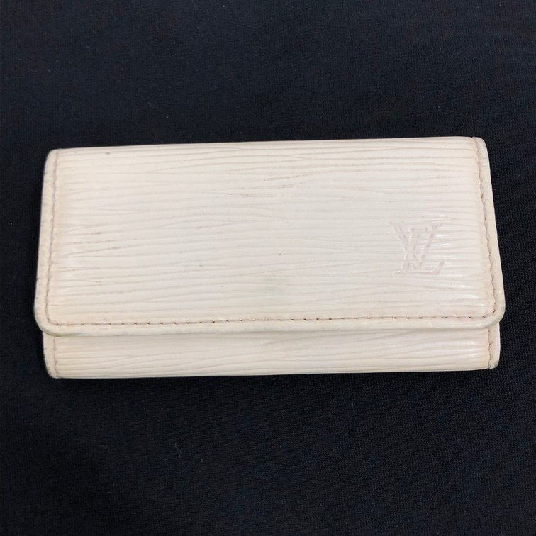 Louis Vuitton ルイヴィトン キーケース ミュルティクレ4 エピ イヴォワール M6382J/CA5018 【DKAC9020】拍卖