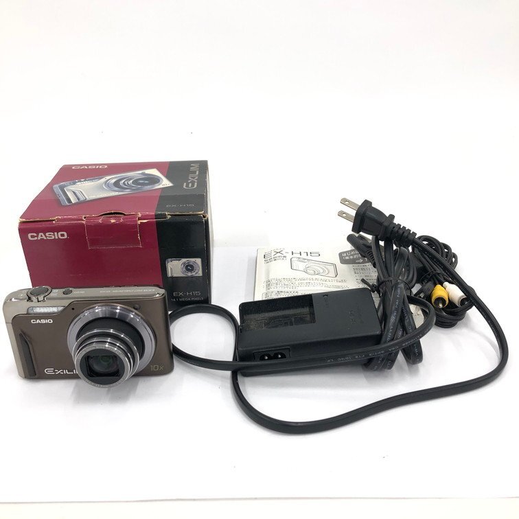 CASIO カシオ デジタルカメラ EXILIM EX-H15 f=4.3-43.0mm 1:3.2-5.7 箱つき【DKAD3025】拍卖
