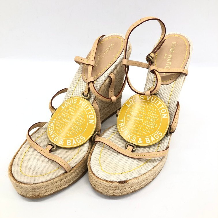Louis Vuitton ルイヴィトン ウェッジソール サンダル AR1005 サイズ36【DKAD1018】拍卖