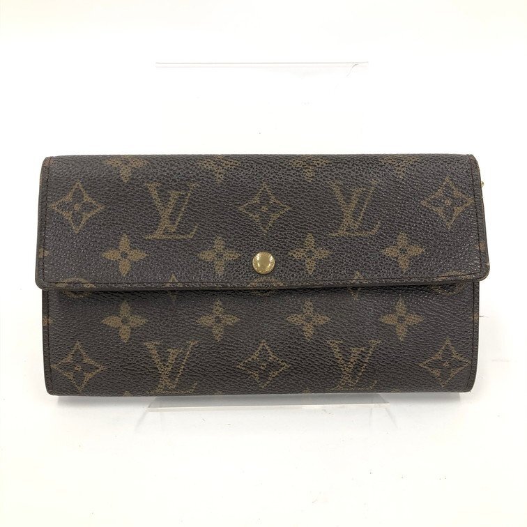 Louis Vuitton ルイヴィトン 長財布 モノグラム ポシェットポルトモネクレディ M61725/MB1001【DKAD7045】拍卖