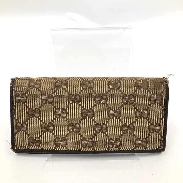 GUCCI グッチ 二つ折り長財布 ロングウォレット GGキャンバス 118377-2067【DKAD7027】拍卖