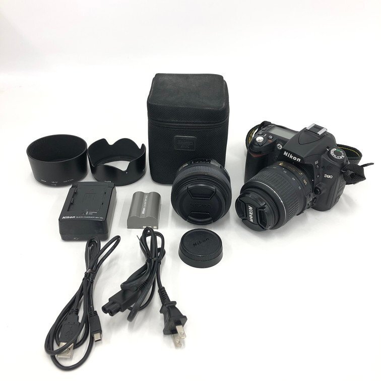 Nikon ニコン D90 デジタル一眼レフカメラ レンズ2点 30mm 1:1.4/18-55mm 1:3.5-5.6G 付属品 まとめ 通電〇【DKAC6017】拍卖
