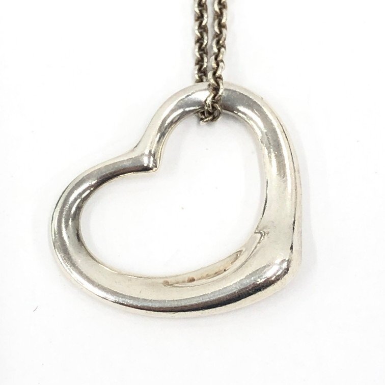 Tiffany & Co. ティファニー SV925 オープンハート ネックレス 総重量5.55g 箱付き【DKAD8032】拍卖