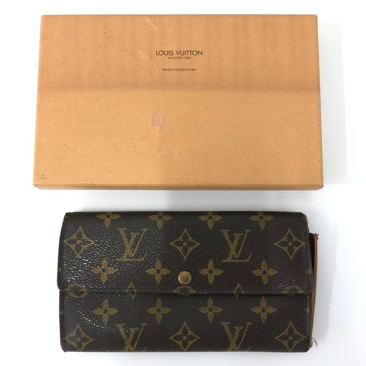 Louis Vuitton ルイヴィトン 長財布 モノグラム ポシェットポルトモネクレディ M61725/CA0919【DKAD5003】拍卖