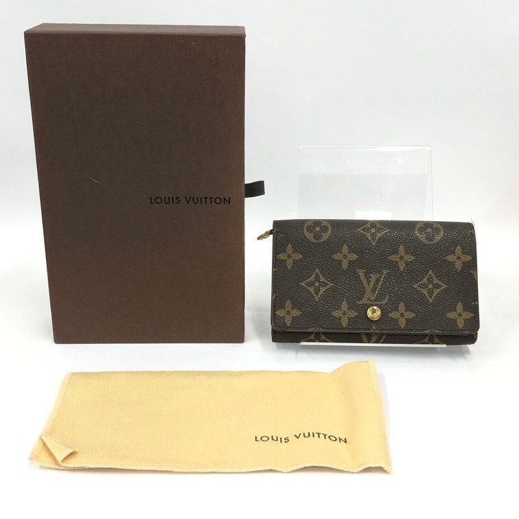 LOUIS VUITTON ルイ・ヴィトン 折りたたみ財布 モノグラム ポルトモネビエトレゾール M61730/CT0082 箱・保存袋あり【DKAE3042】拍卖