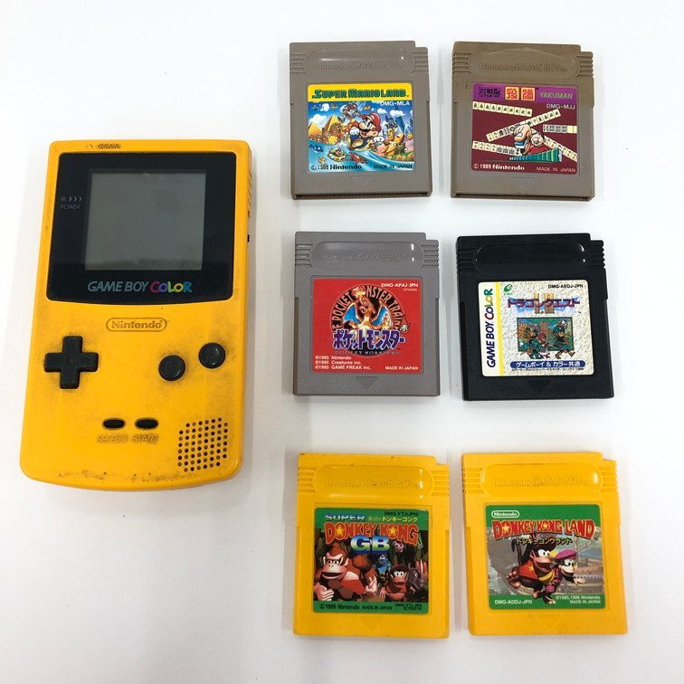 任天堂 ニンテンドー ゲームボーイカラー 本体 CGB-001 ソフト まとめ【DKAD6023】拍卖