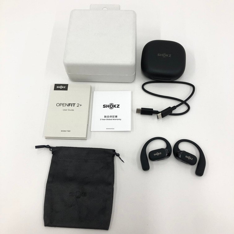 SHOKZ ショックス OpenFit 2 オープンイヤー イヤホン T921 付属品 箱付き 通電〇【DKAD6031】拍卖