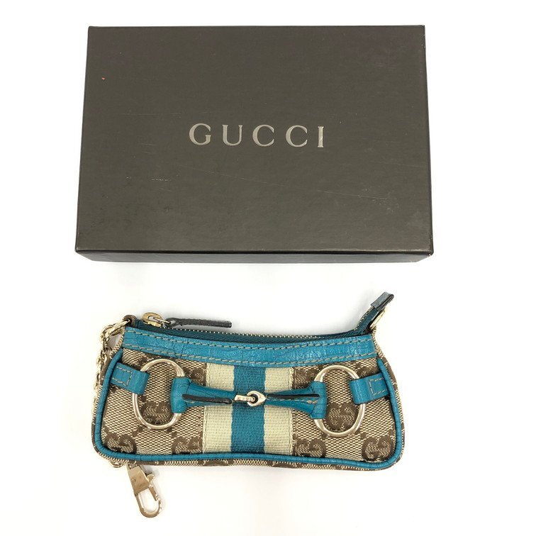 GUCCI グッチ ホースビット コインケース 121337 200047 箱あり【DKAE3028】拍卖