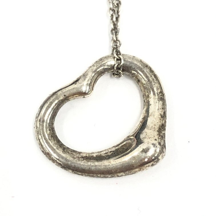 TIFFANY&Co. ティファニー オープンハート ネックレス 925 総重量2.89g 【DKAG3036】拍卖