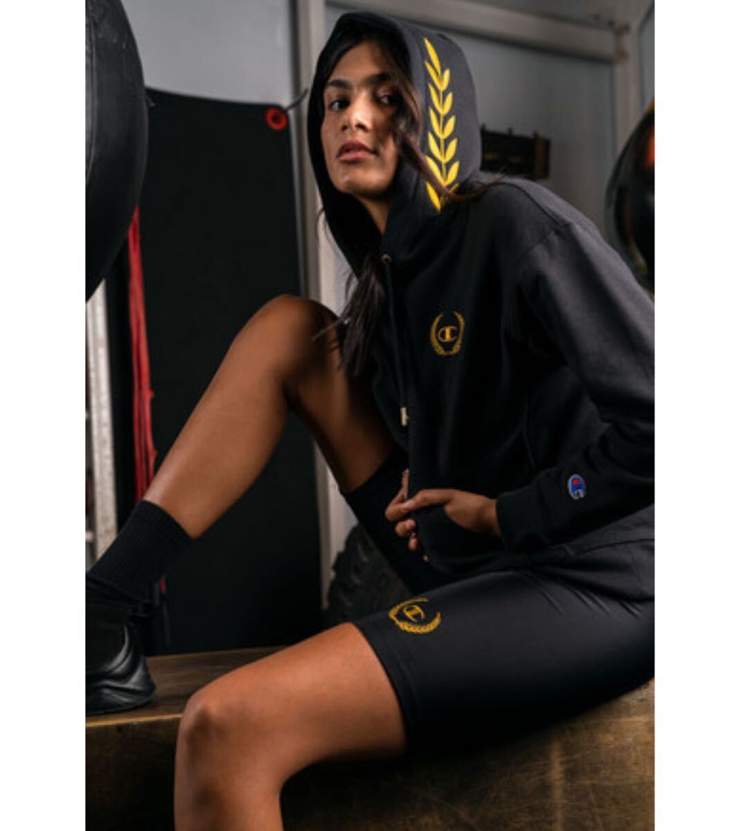 champion × モハメドアリ 別注 コラボ 刺繍パーカー 限定品 廃盤品 金刺繍 値引可 プルオーバー パーカー muhammad ali ボクシング拍卖