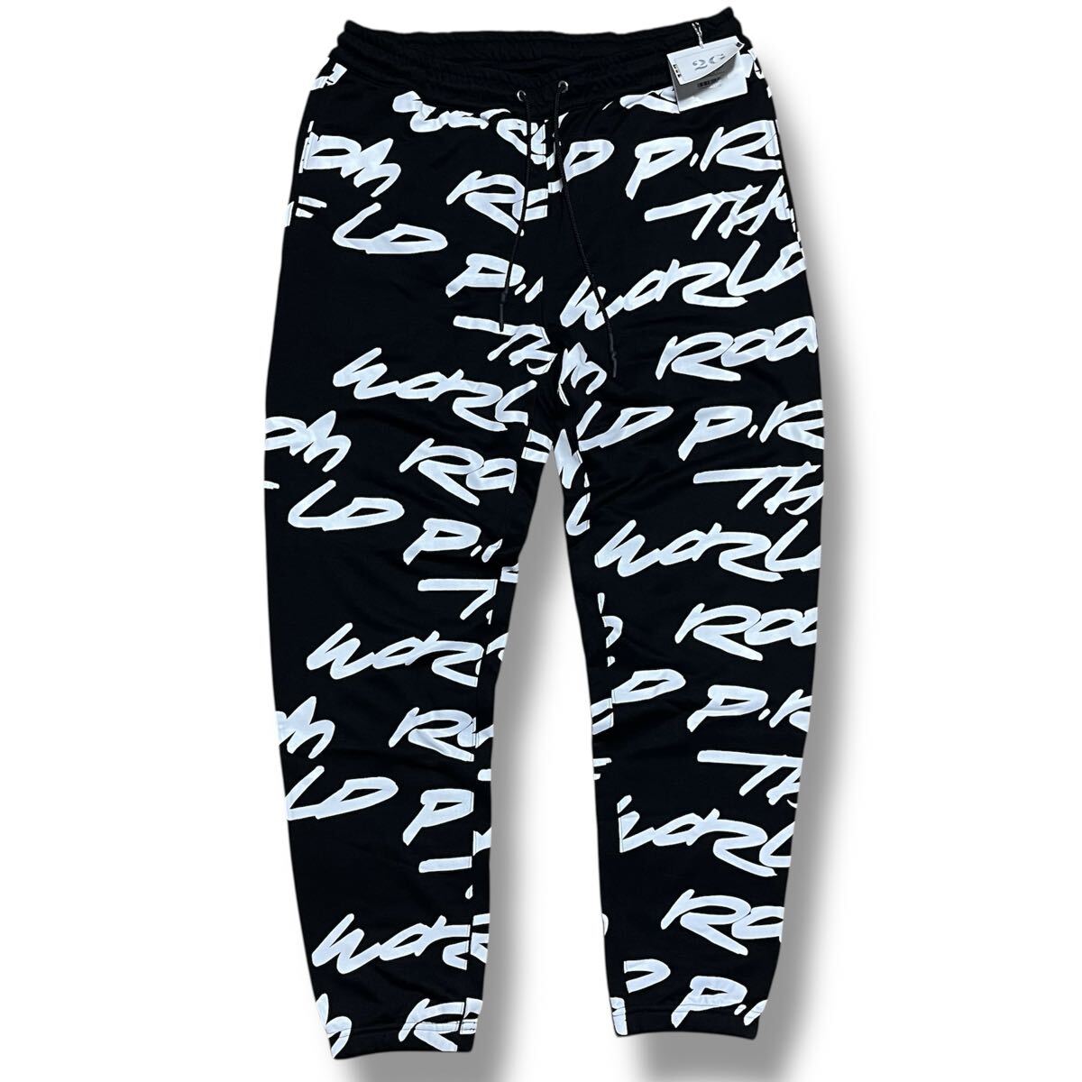 futura x p room the world スウェットパンツ 廃盤品 値引可 未使用タグ付き フューチャラ 総柄 ロゴデザイン FUTURA LABORATORIES拍卖