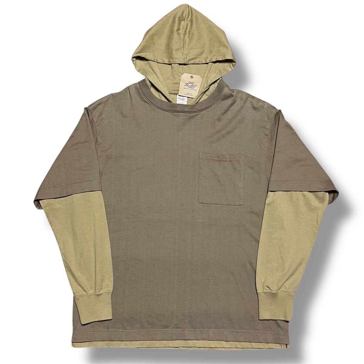 GOLD 東洋エンタープライズ レイヤードパーカー 未使用 28380円 廃盤品 値引可 30/2 HEAVY SUVIN COTTON LAYERED PARKA 拍卖