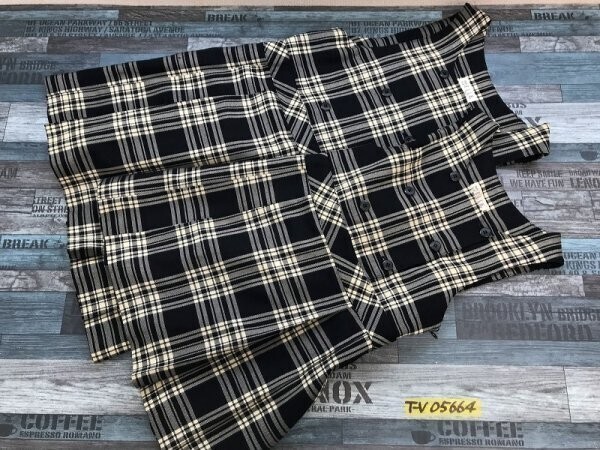 ELLE エル キッズ チェック ジャンパースカート サイズ違い 2点セット まとめ売り 160A/140A 黒白拍卖