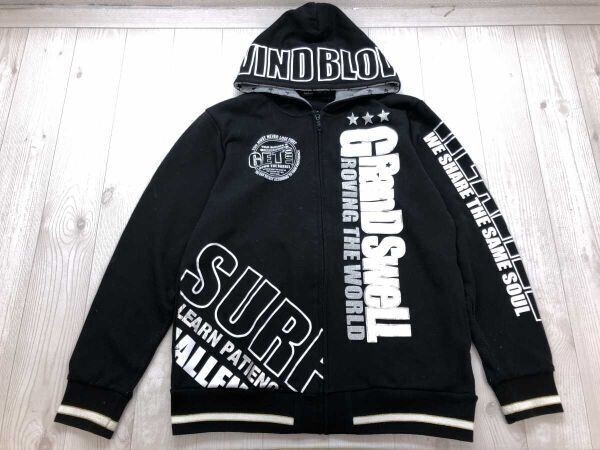 ディフェクティブストラクト defective struct 00s ストリート サーフ 古着 ビッグプリント ジップアップ スウェット パーカー メンズ L 黒拍卖