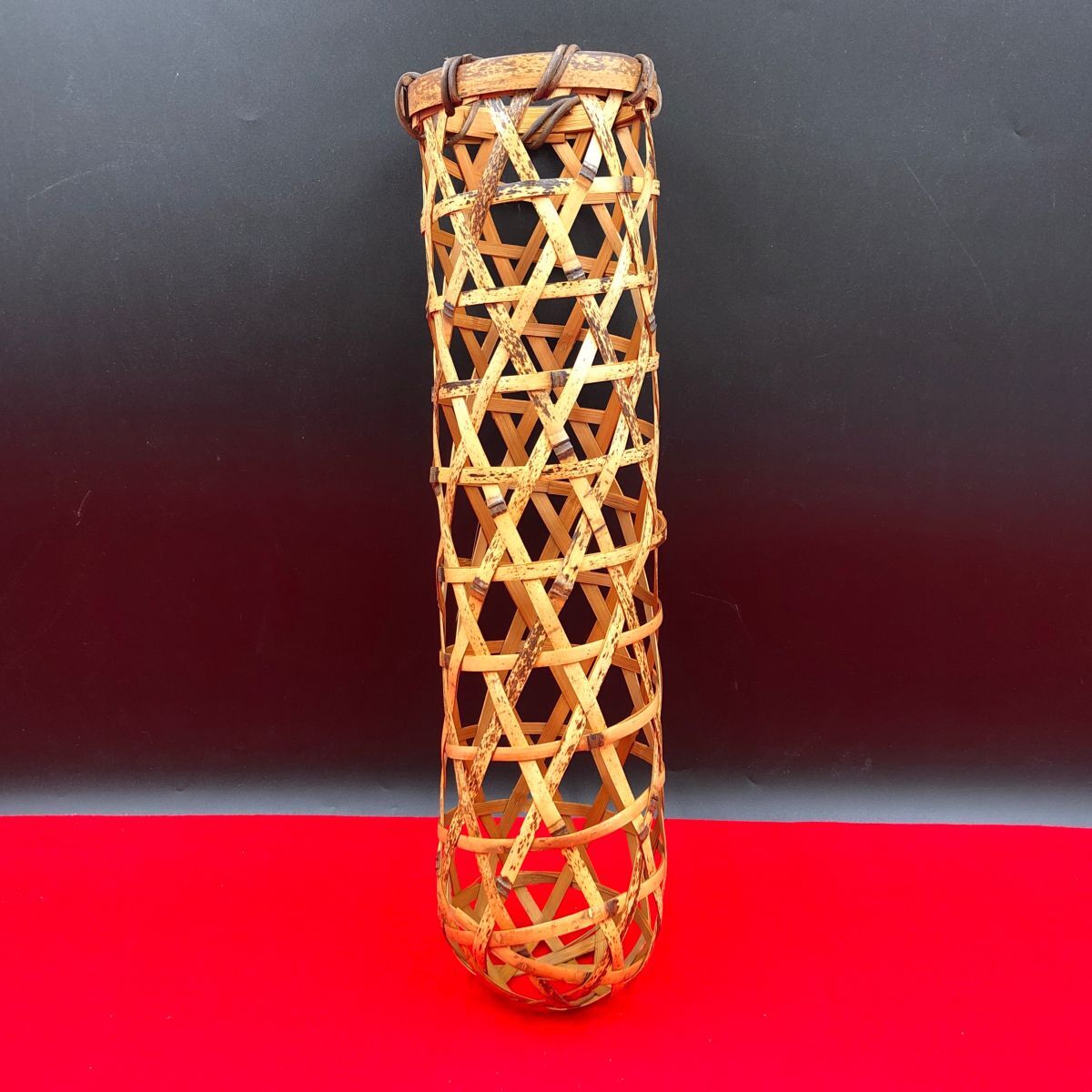 竹工芸 竹花籠 旧家整理品 【RA1043S#80】拍卖