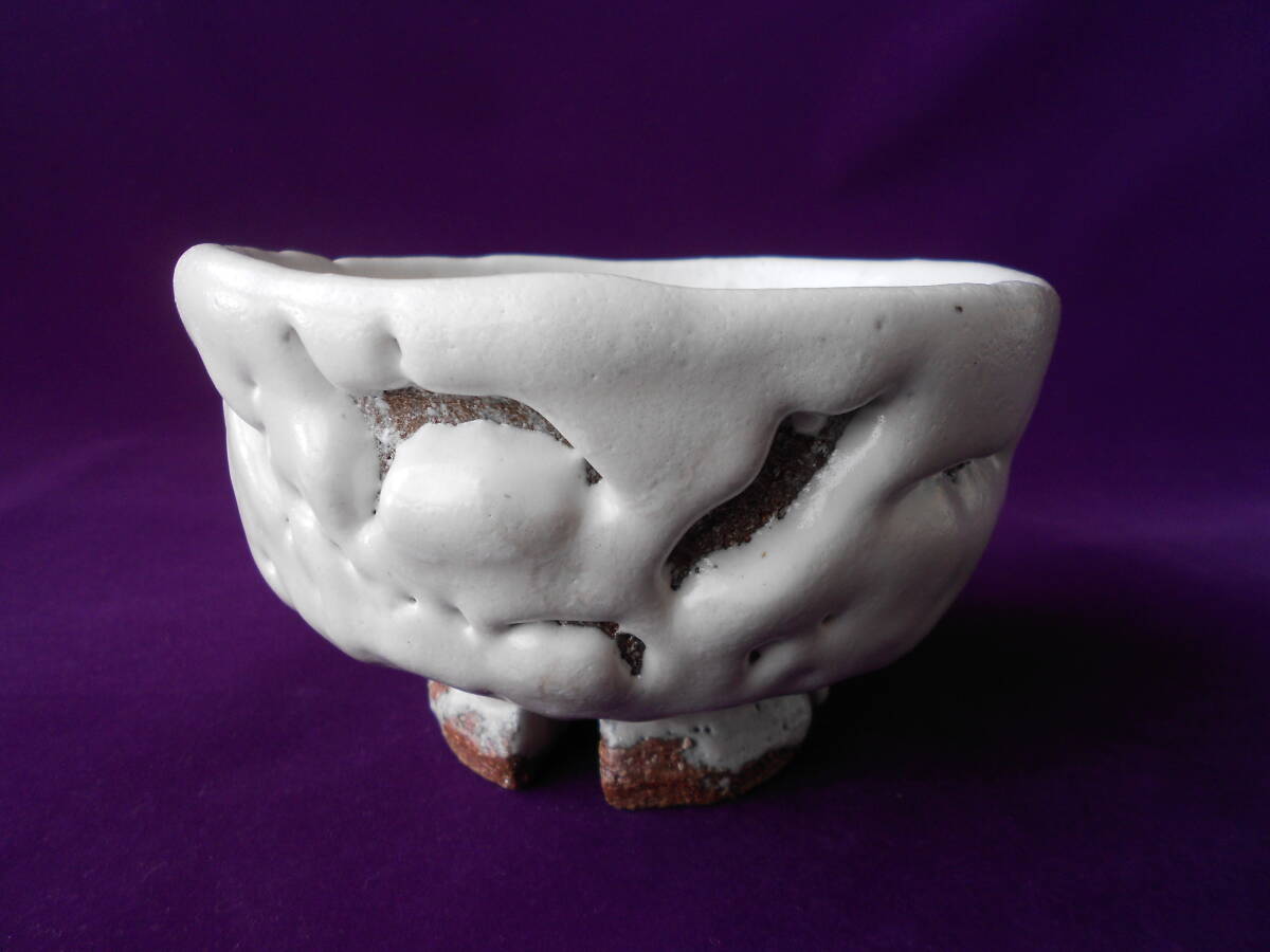 萩焼! 山根清玩 ☆鬼萩高台抹茶碗②☆ 新品 木箱入り 茶道具 ゆのみ 湯飲 茶器 煎茶 ほうじ茶 ギフト拍卖