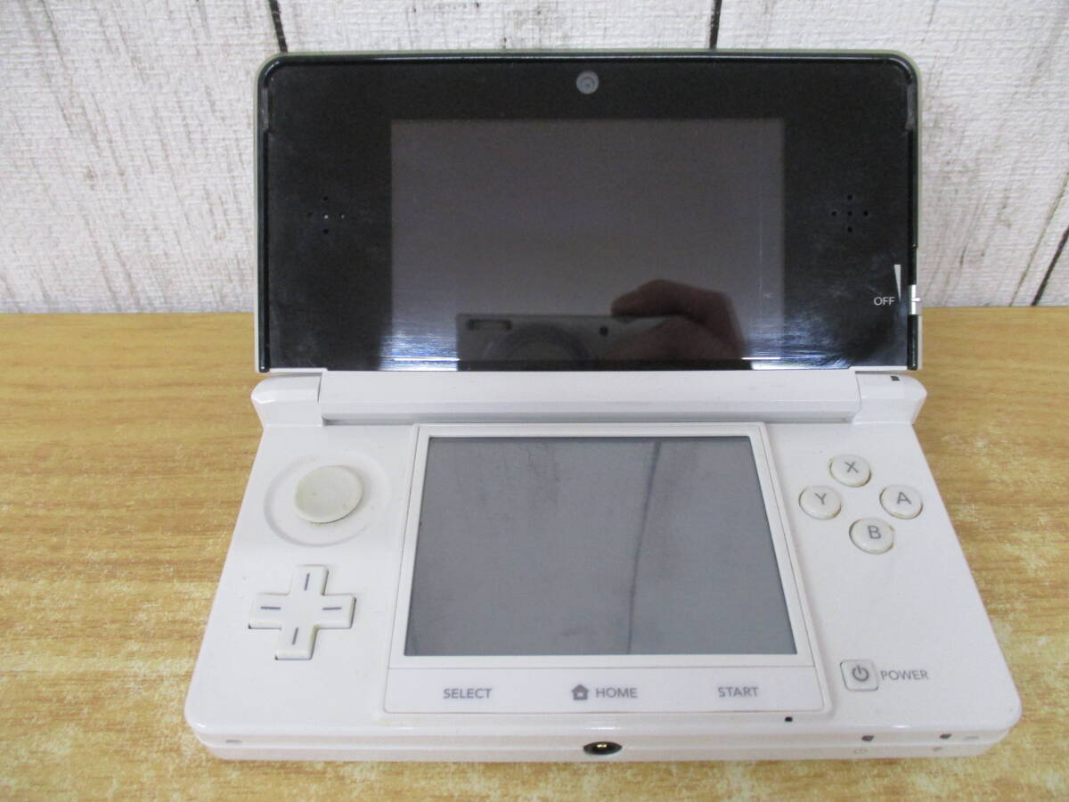 e9-2(☆1円~ Nintendo CTR-001 3DS ホワイト)本体 任天堂 ニンテンドー ゲーム機 ジャンク 動作未確認 現状品拍卖