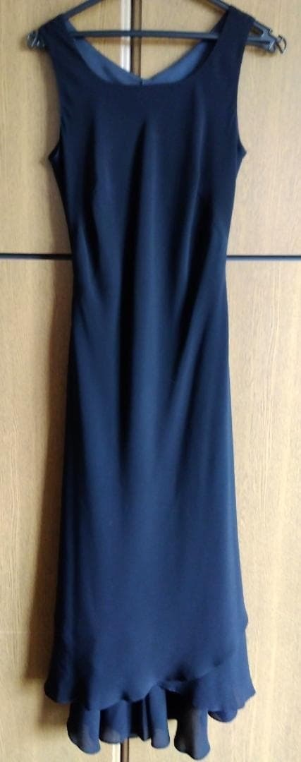 ◆INFINE 黒 裾アシンメトリー フォーマルドレス◆結婚式 二次会 パーティ クリスマス拍卖