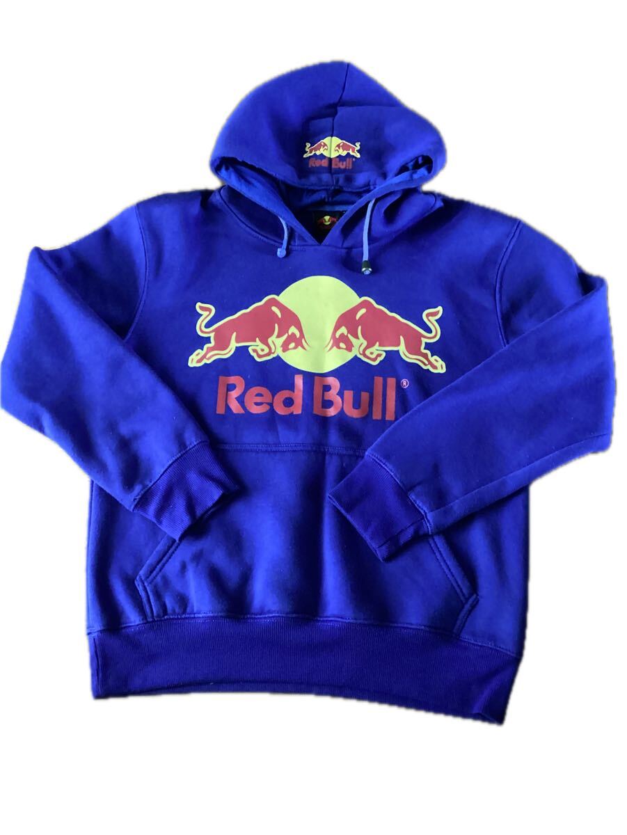 Red Bull レッドブル パーカー フーディ プルオーバー スウェット 裏起毛 Sサイズ ブルー系 メンズ カジュアル スポーツ ストリート 拍卖