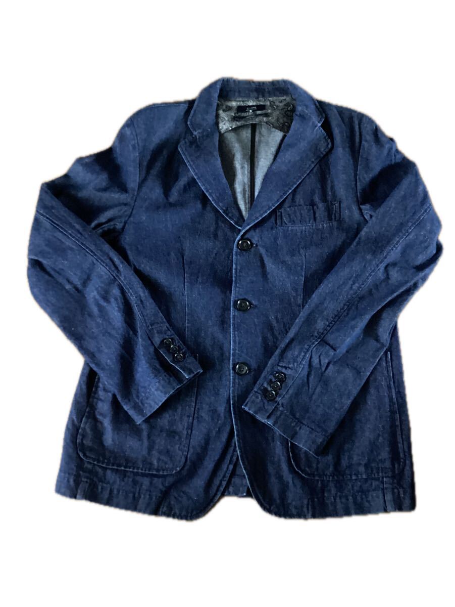 SHIPS シップス インディゴ染め デニムジャケット テーラードジャケット Mサイズ アメリカ製 テーラードJKT デニム拍卖